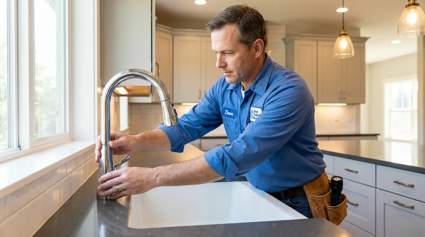 Kitchen faucet installation by Johns Plumbing LLC in Oglala